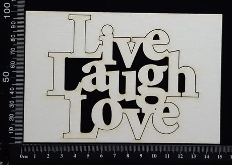 Live Laugh Love - Large - White Chipboard