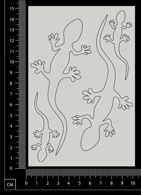 Lizard Set - A - White Chipboard