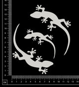 Lizard Set - B - White Chipboard