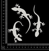 Lizard Set - C - White Chipboard
