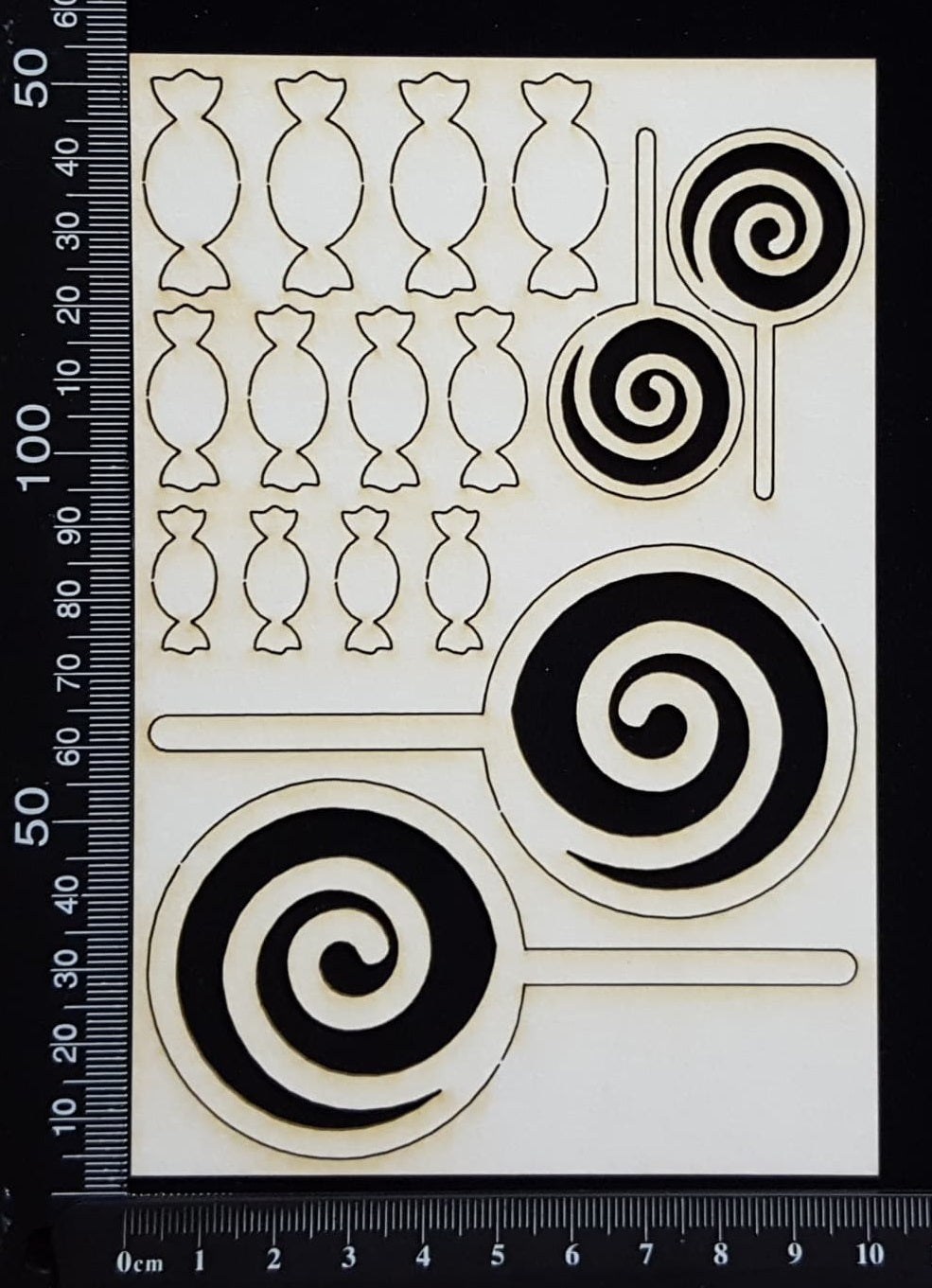 Lollipops & Sweets - White Chipboard