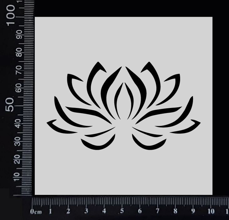 Lotus - B - Stencil - 100mm x 100mm