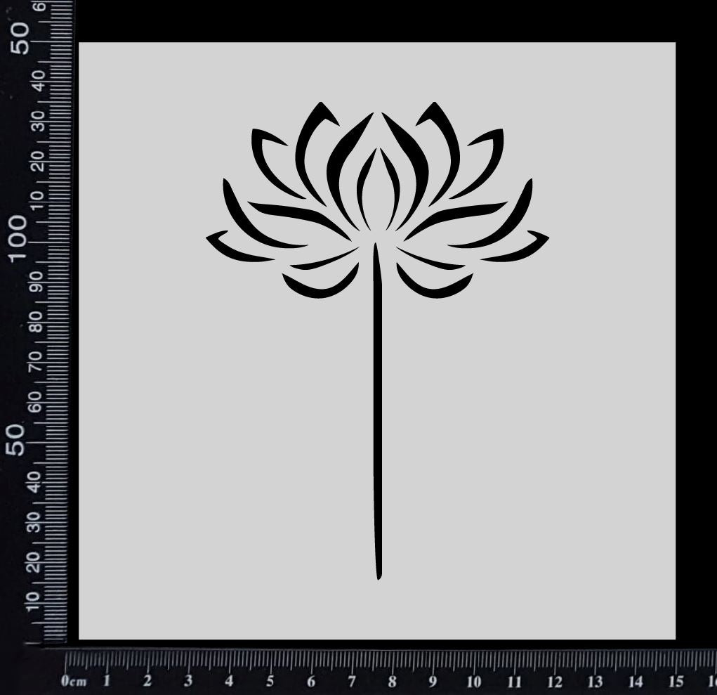 Lotus - D - Stencil - 150mm x 150mm