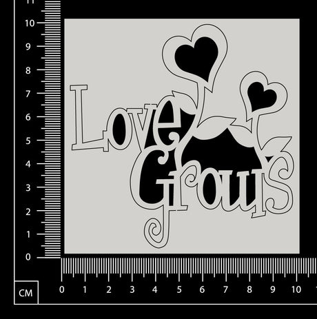 Love Grows - White Chipboard