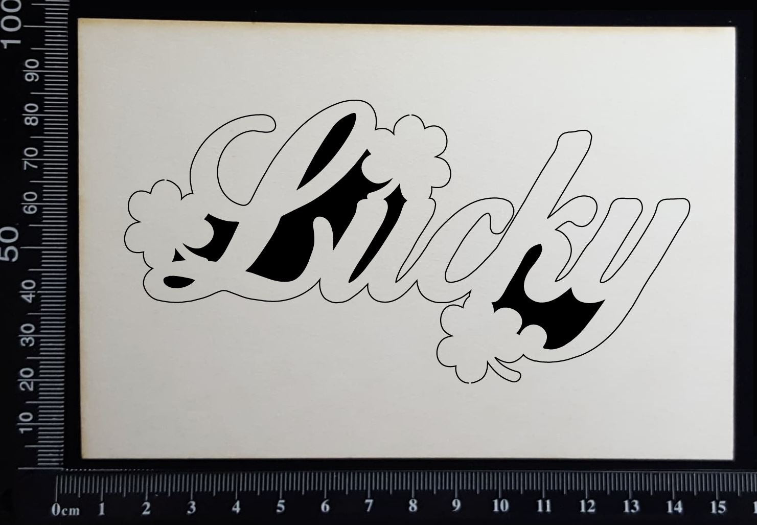 Lucky - A - White Chipboard