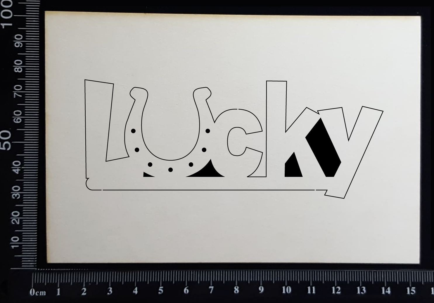 Lucky - B - White Chipboard