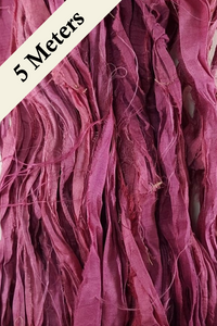Reclaimed Sari Silk Ribbon - Lust - 5m Pack