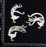 Lyrebirds Set - White Chipboard