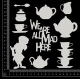 Mad Hatter Set - Small - White Chipboard