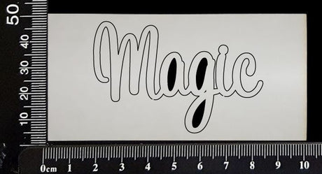 Sapphire Word - Magic - White Chipboard