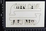 Man Cave - Set of 2 - White Chipboard