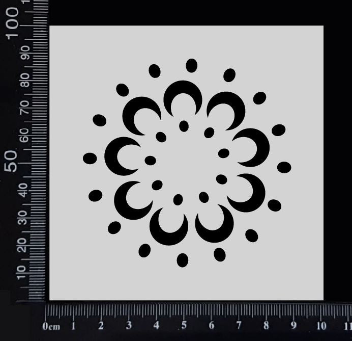 Mandala - E - Stencil - 100mm x 100mm