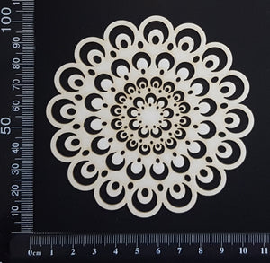 Mandala Doily - Small - White Chipboard
