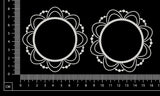 Mandala Frame - D - Small - Set of 2 - White Chipboard