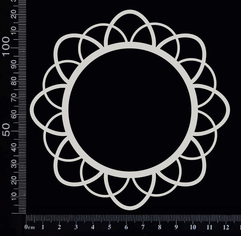 Mandala Frame - A - White Chipboard