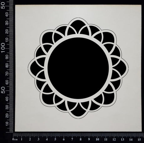 Mandala Frame - A - White Chipboard