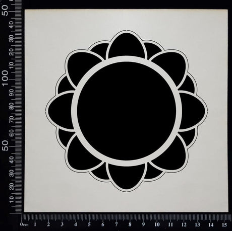 Mandala Frame - B - White Chipboard