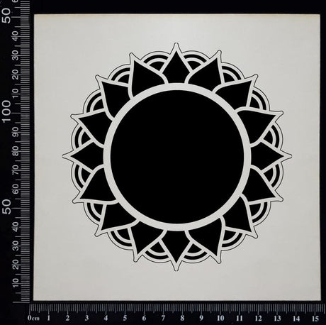 Mandala Frame - C - White Chipboard