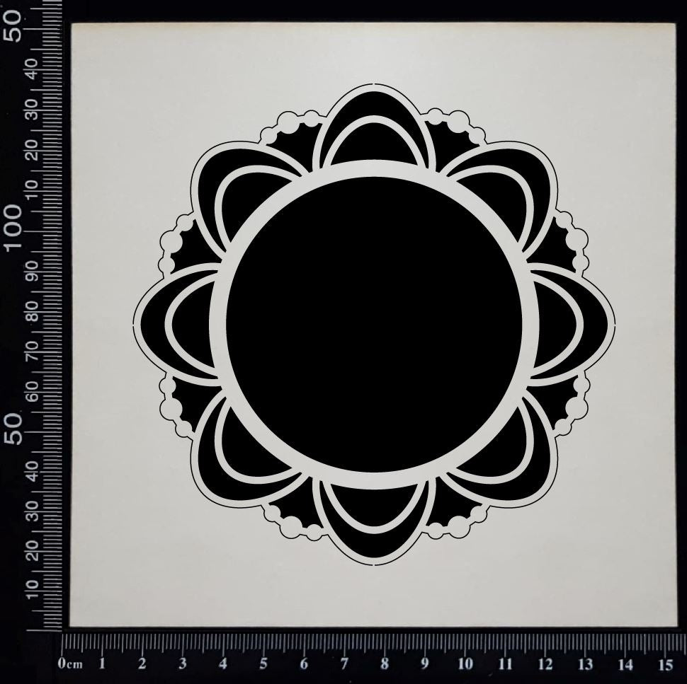 Mandala Frame - D - White Chipboard