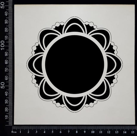 Mandala Frame - D - White Chipboard