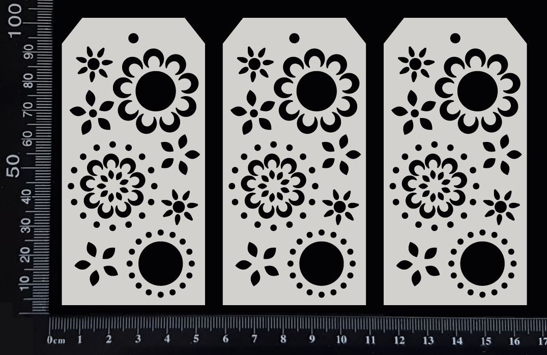 Mandala Mayhem Tags Set - AA - Small - White Chipboard