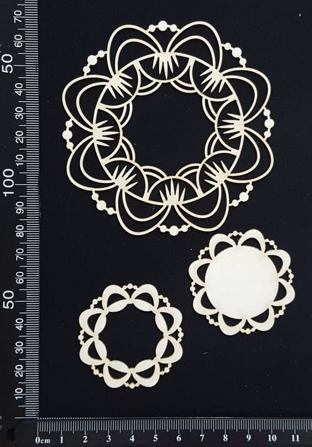 Mandala Set - A - White Chipboard