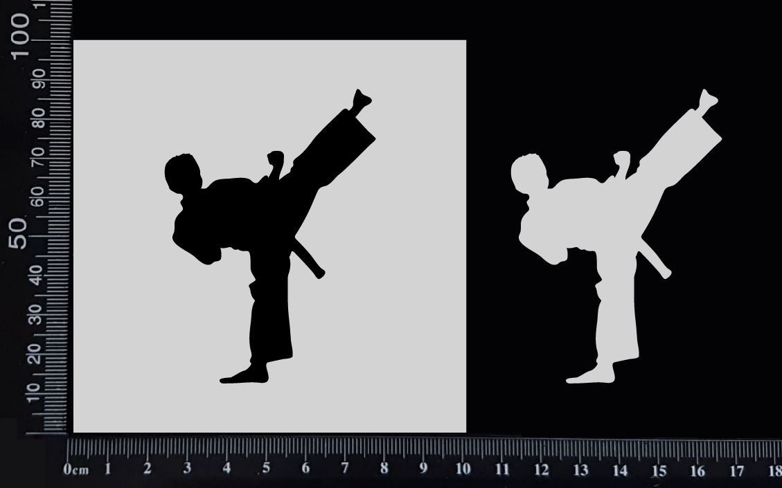 Martial Artist - B - Stencil - 100mm x 100mm