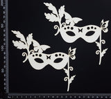 Masquerade Mask Set - A - Large - White Chipboard