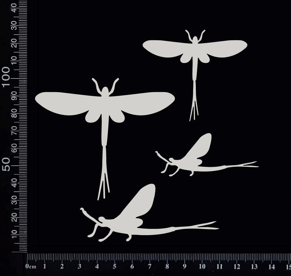 Mayfly Set - White Chipboard