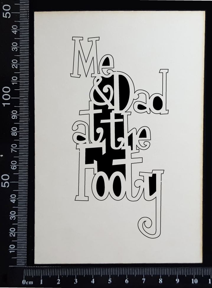 Me and Dad at the Footy - White Chipboard