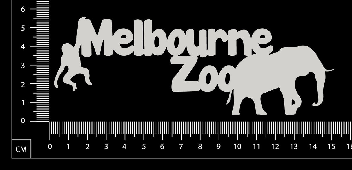 Melbourne Zoo - White Chipboard