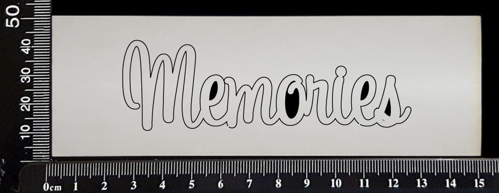 Sapphire Word - Memories - White Chipboard