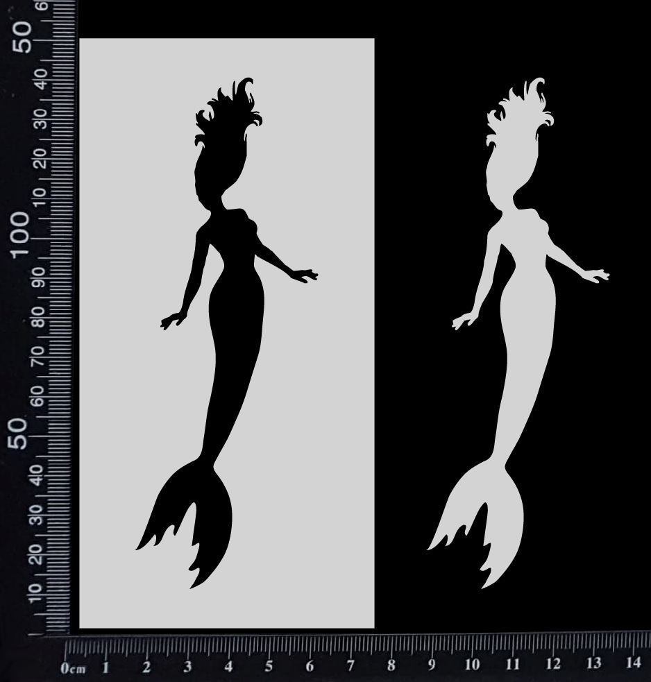 Mermaid - A - Stencil - 75mm x 150mm