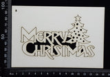 Merry Christmas - B - White Chipboard