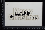 Merry Christmas - C - White Chipboard