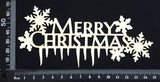 Merry Christmas - D - White Chipboard