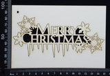 Merry Christmas - D - White Chipboard