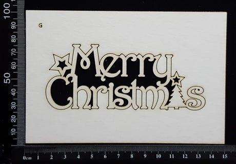 Merry Christmas - G - White Chipboard