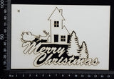 Merry Christmas - H - White Chipboard