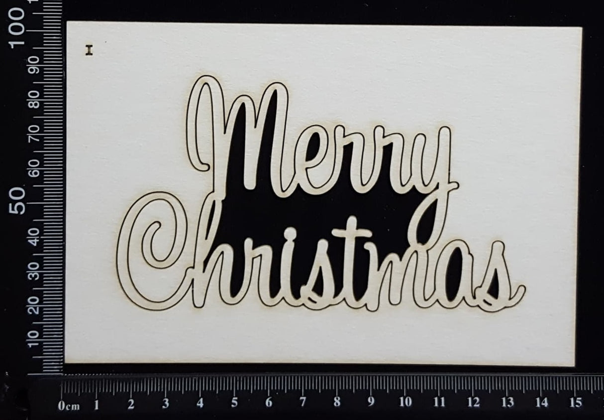 Merry Christmas - I - White Chipboard