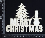Merry Christmas - J - White Chipboard