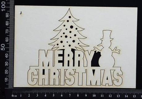 Merry Christmas - J - White Chipboard