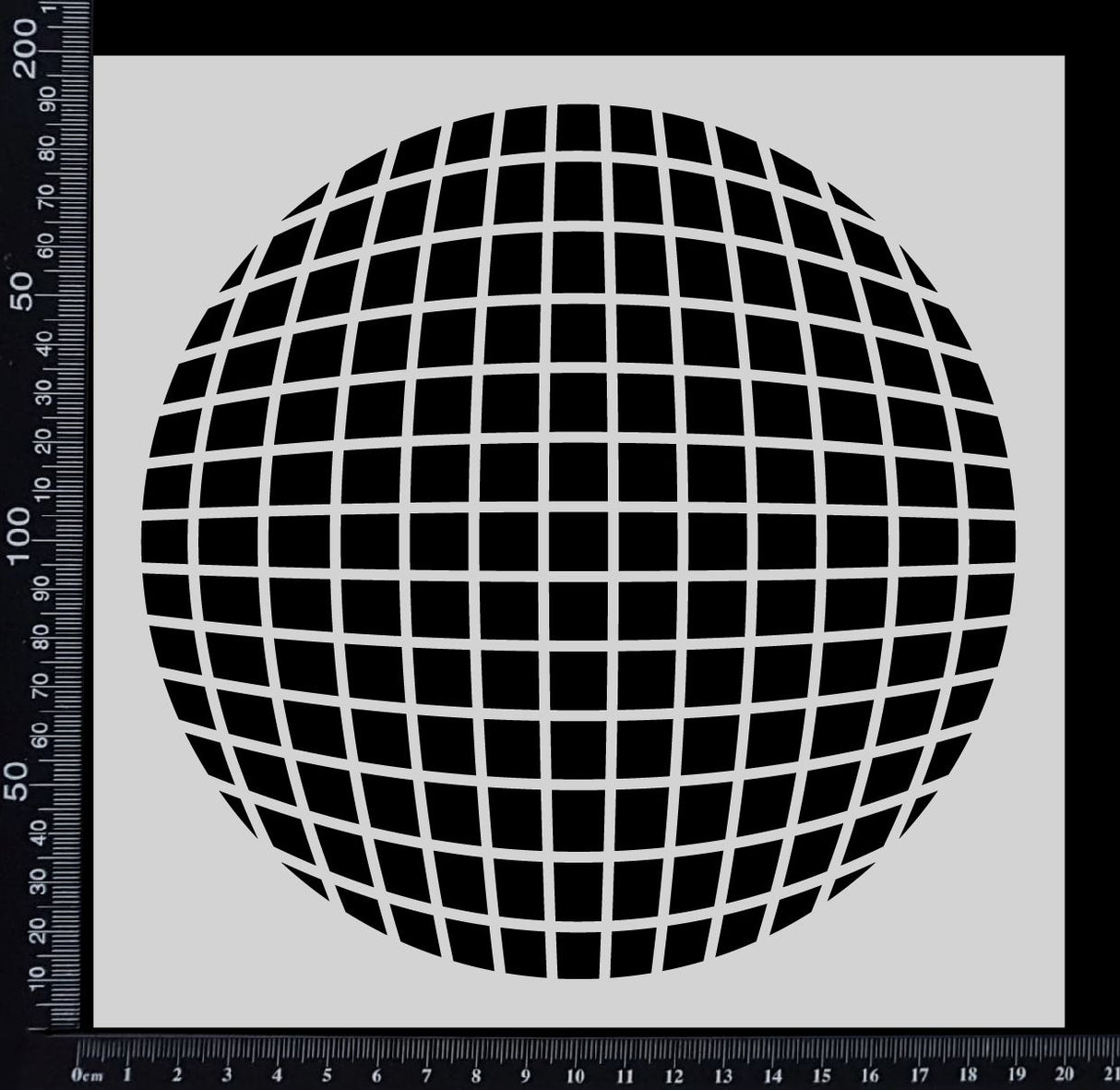 Mesh Sphere - Stencil - 200mm x 200mm