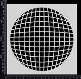 Mesh Sphere - Stencil - 200mm x 200mm