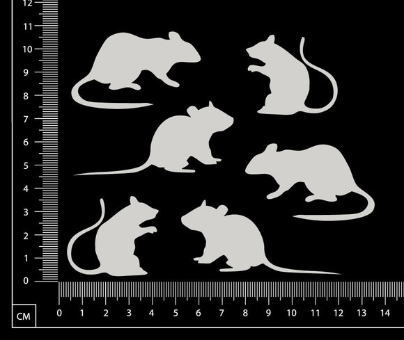 Mice Set - White Chipboard