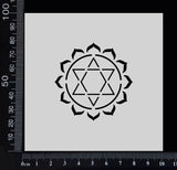 Chakra - Heart - Stencil - 100mm x 100mm