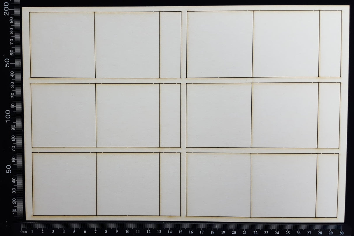 Mini Book - 6cm x 6cm - Set of 6 - White Chipboard