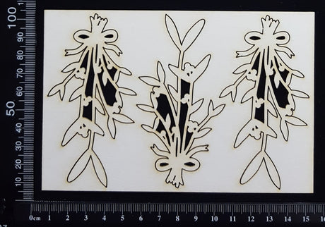 Mistletoe Set - A - Small - White Chipboard