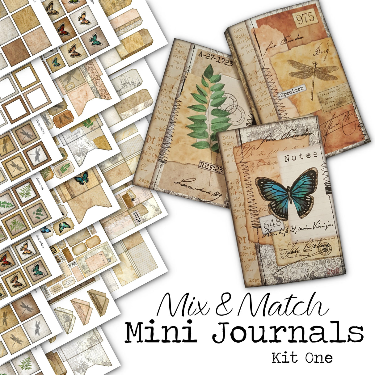 Mix & Match Mini Journals Kit One - DI-10026 - Digital Download