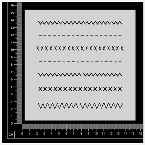 Mixed Stitches - Medium - Stencil - 150mm x 150mm